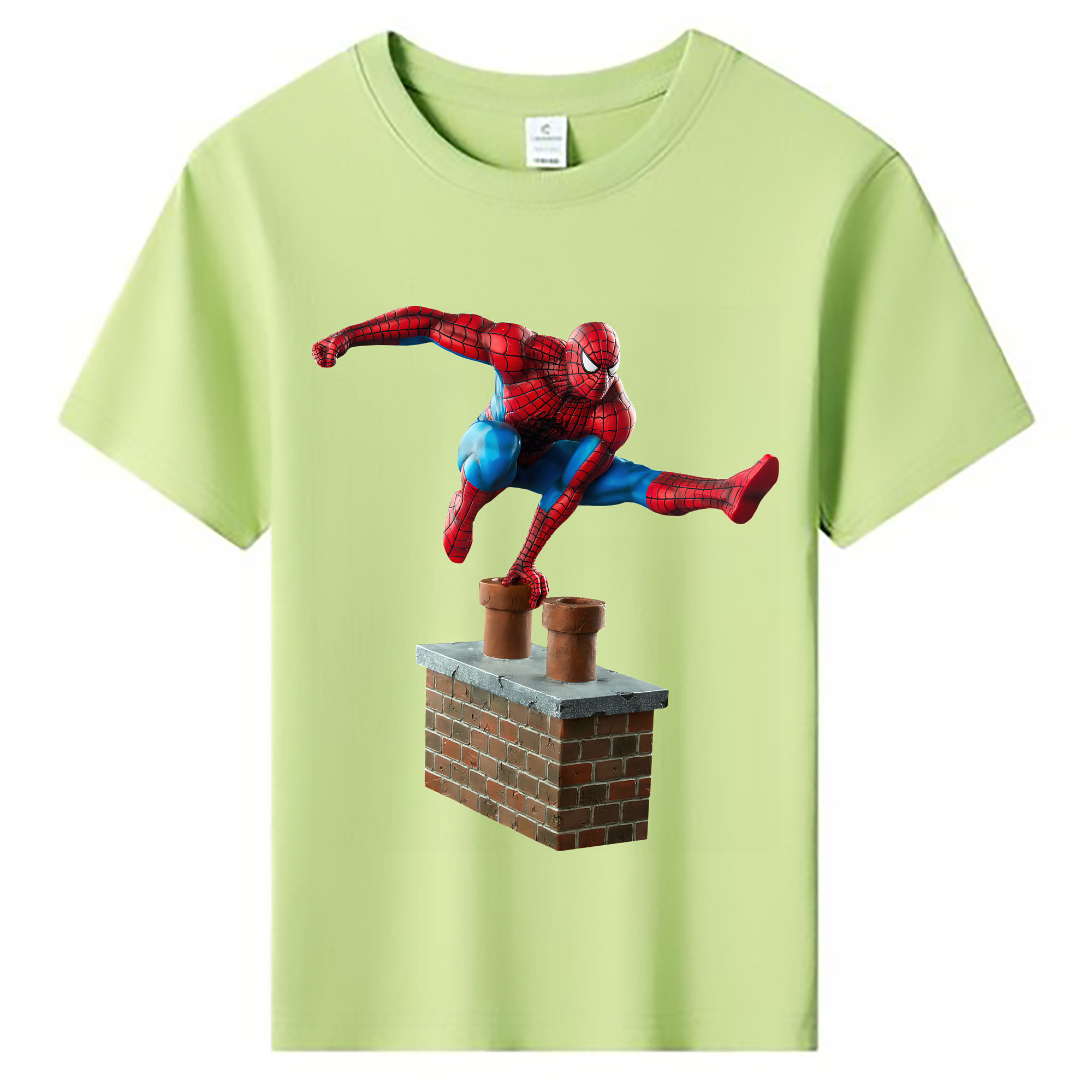 （画像用） Spider Man スパイダーマン 綿100％キッズTシャツ（フロントプリント）